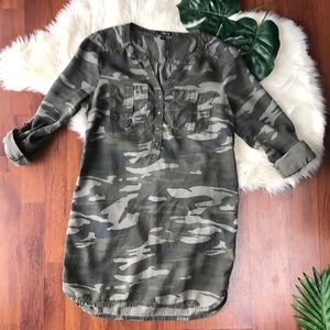 Express Camo shirt dress